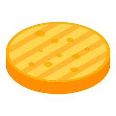 Fried bun icon. Isometric of fried bun vector icon for web design isolated on white background