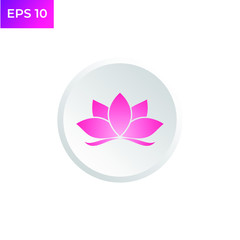 Lotus icon template color editable. Lotus flower symbol logo vector sign isolated on white background illustration for graphic and web design.