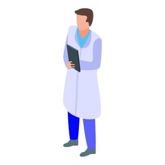 Hospital pediatrician icon. Isometric of hospital pediatrician vector icon for web design isolated on white background