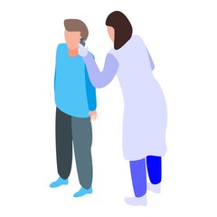 Pediatrician nurse icon. Isometric of pediatrician nurse vector icon for web design isolated on white background