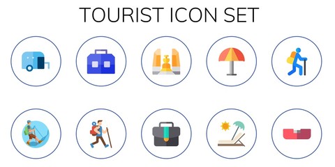 tourist icon set
