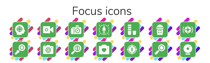 focus icon set