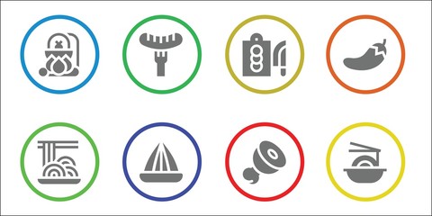 Modern Simple Set of cooking Vector filled Icons