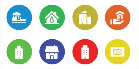 Modern Simple Set of apartment Vector filled Icons