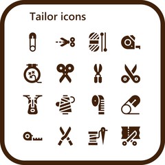 Modern Simple Set of tailor Vector filled Icons