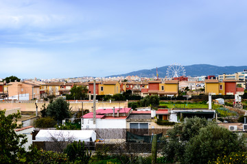 view of the city of Palma and the Tramuntana mountain range