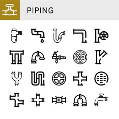 piping icon set