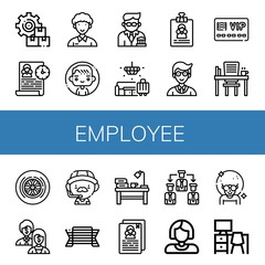 Set of employee icons