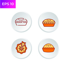 Pie icon template color editable. Pie symbol logo vector sign isolated on white background illustration for graphic and web design.