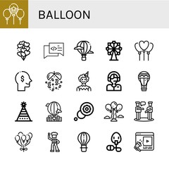 Set of balloon icons