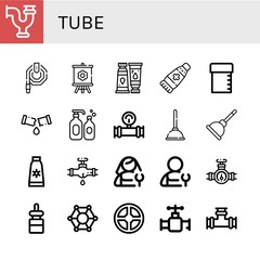 tube icon set
