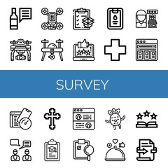 Set of survey icons