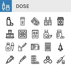 dose simple icons set