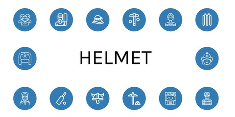 Set of helmet icons