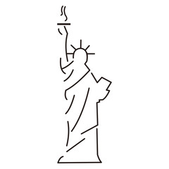 Statue of Liberty vector icon sign
