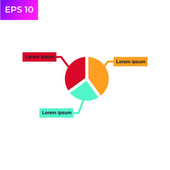 Pie Chart icon template color editable. Pie Chart symbol logo vector sign isolated on white background illustration for graphic and web design.