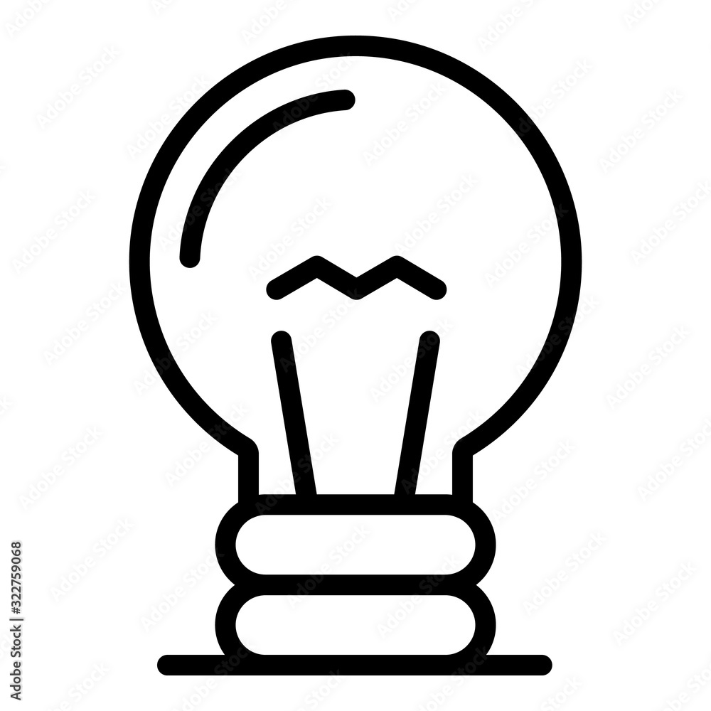 Aufkleber light bulb icon. outline light bulb vector icon for web design isolated on white background