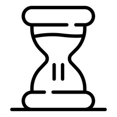 Hourglass icon. Outline hourglass vector icon for web design isolated on white background