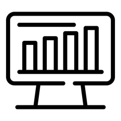 Finance graph icon. Outline finance graph vector icon for web design isolated on white background