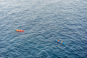 Canoeing in Adriatic Sea in Dubrovnik