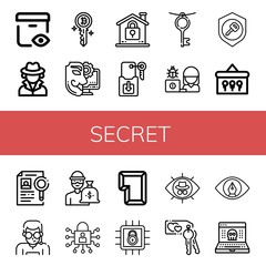 secret icon set