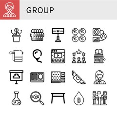 Set of group icons
