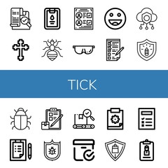 tick simple icons set