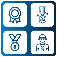 motivation simple icons set