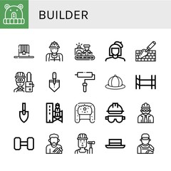 Set of builder icons