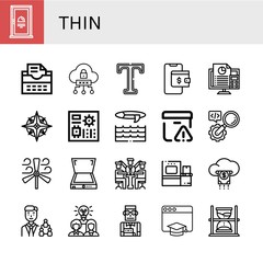 thin icon set