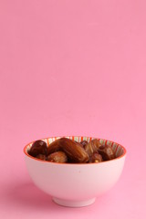 Moroccan dates in color background