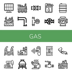 gas icon set