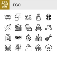 eco simple icons set