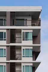 Modern apartment home residential building area in the capital