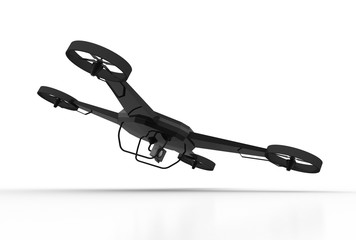 3d rendering Drone or helicam with camera