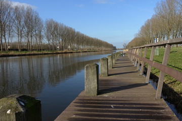 Fototapeta na wymiar Canal with jetty