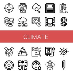 climate icon set