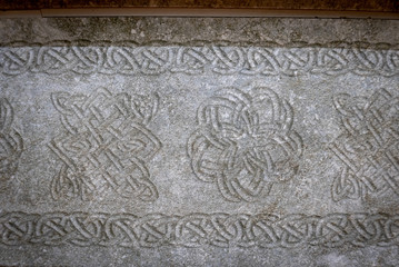 Texture of Antique ceramic tiles on the wall background