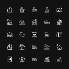 Editable 25 cottage icons for web and mobile