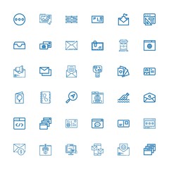 Editable 36 address icons for web and mobile