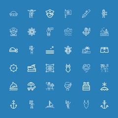 Editable 36 anchor icons for web and mobile