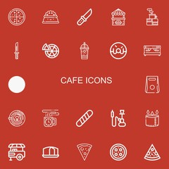 Editable 22 cafe icons for web and mobile