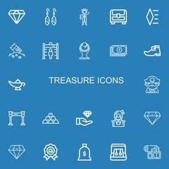 Editable 22 treasure icons for web and mobile