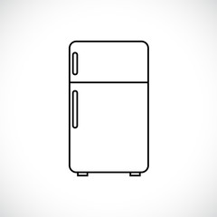 Refrigerator line icon. Vector illustration