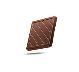 Chocolate  isolated on white background with clipping path