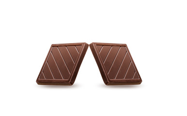 Chocolate  isolated on white background with clipping path