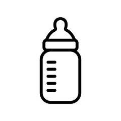 Feeding baby icon vector. Thin line sign. Isolated contour symbol illustration