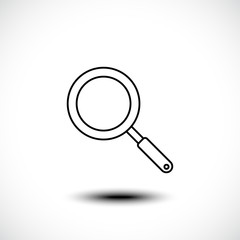 Frying pan line icon. Vector illustration