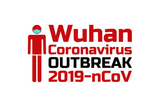 Wuhan coronavirus 2019-nCoV concept. Chinese virus. Template for background, banner, poster with text inscription. Vector EPS10 illustration.