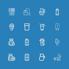Editable 16 refreshment icons for web and mobile